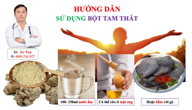 Cách sử dụng tam thất bắc