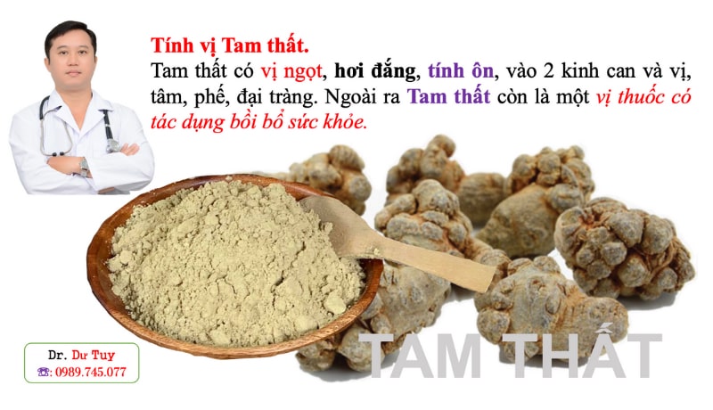 Cách uống tam thất tiêu u