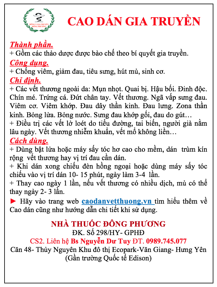 Cao dán vết thương