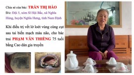 Đánh giá của gia đình khi sử Cao dán điều trị lở loét ngoài da