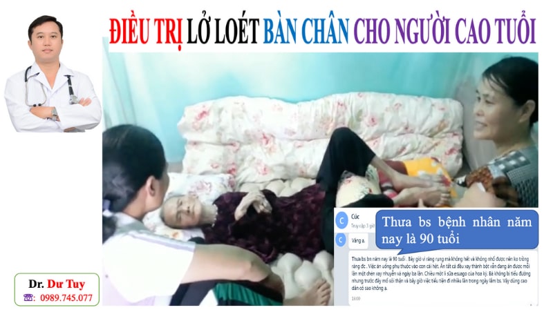 ĐIỀU TRỊ LỞ LOÉT BÀN CHÂN CHO NGƯỜI CAO TUỔI