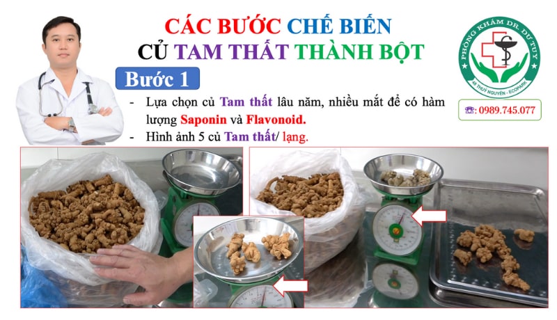 Tác dụng của tam thất mật ong