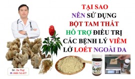 TẠI SAO NÊN SỬ DỤNG  BỘT TAM THẤT  HỖ TRỢ ĐIỀU TRỊ  CÁC BỆNH LÝ VIÊM LỞ LOÉT NGOÀI DA